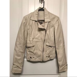 Cream leather jacket